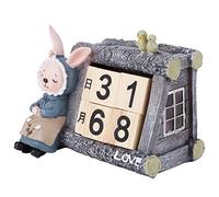 Omabeta The Perfect Wooden Calendar for Creative Kids DIY Time Block Learning for Living Room Decorations, Eco-Friendly Material, Ideal Children, Colleagues, Friends, 5.1x3.5x3.9 Inches