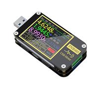 Omabeta USB Voltage Meter with Screen Flip Function and Gravity Sensor for Real-time Monitoring of Charging Power, 9 Pin Design, ABS Material, 1 Unit (FNB48 with Bluetooth)