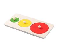 Omabeta Wooden Shape Sorting Puzzles Educational Colorful Logic Game for Kids 3-10 Years Old Hand Eye Coordination, Toddler Building Blocks (Round)