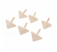 Omabeta Wooden Spinning Top Set 12 Pcs Unfinished Paintable Creative Gyro