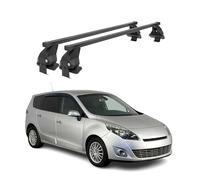 OMAC Menabo Cross Roof Bars - Compatible with Renault Scenic III 2009-2013 - Roof Rack - Steel - 2x - 50kg Load Capacity