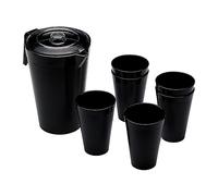 Omada Design 2.1 L Carafe Set with Lid and 6 x 400 ml Cocktail/Drink Glasses, Samba Line