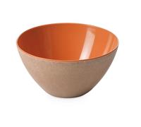 Omada Design - 3.5 Liter Salad Bowl - Plastic and Wooden Container - Durable and Unbreakable Bowl - Made in Italy - Ecoliving line