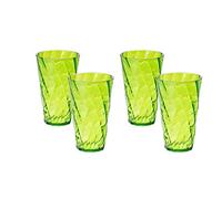 omada Design 4 Tumbler Transparent and Colored Drink Glasses, 17,60 fl oz, Diamond Line