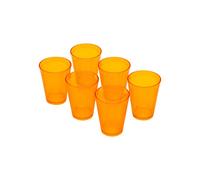 Omada Design 6 Water Glasses 270 ml, Stackable, Shatterproof, Reusable, Plastic for Outdoor Use, Samba Line