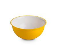 Omada Design Bowl of 50,72 fl oz, Diameter 7,87 inch, White Inside and Colored Outside, in Polypropylene, Sanaliving Line (Yellow)