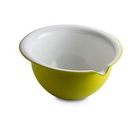 Omada Design Mixing Bowl 9.84 x 9.25 x 5.12 inch (25x23,5x13 cm), 70.39 fl oz (2lt), White Inside and Colored Outside, in Antibacterial, Sanaliving Line