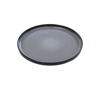 omada Stonehues Stoneware Dinner Plates, 26 cm, Set of 4, Grey and Blue, Stackable, Microwave Safe (Grey)