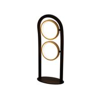 Omaha 2 Light LED Table Lamp - Satin Black and Gold