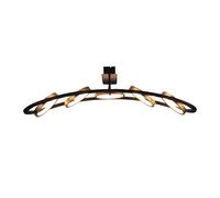 Omaha 5 Light LED Bar Ceiling Light - Satin Black and Gold