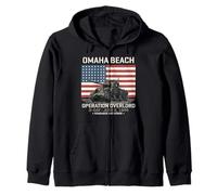 Omaha Beach Operation Overlord D-Day 1944 Sherman Tank Zip Hoodie