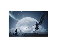 OmAju Final Fantasy VII Cloud VS Sephiroth Classic Canvas Poster Wall Art Bedroom Decor Office Living Room Kitchen Decor Gift 20x30inch(50x75cm)