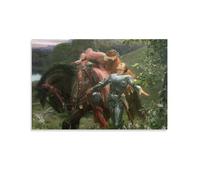 OmAju La Belle Dame Sans Merci by Dicksee Frank Posters Canvas Prints Wall Decor Art Picture Home Decor for Living Room for Gifts 20x30inch(50x75cm)