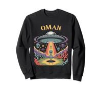 Oman Alien UFO Abduction Retro Sci-Fi Art Sweatshirt
