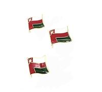 Oman Omani Middle East Arab European Country Flag Pin Badge Pack of 3