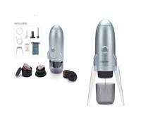 Omana 3-in-1 Portable Coffee Machine Wireless Electric Self Heating Capsules Pods Espresso for Car Home Office Camping Travel Maker Rocket Design Capadeli 3in1 (Silver)