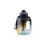 Omana Large Sports Water Bottle 1.6L /2.5L BPA Free Leakproof Keg Handle Jug Straw Flip Cap Capacity Gym Yoga Fitness Camping Outdoor Indoor (Black, 2.5 L)