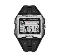 Omana Mens Digital Sports Watch, Big Numbers, Large Display Face Big Digits, Easy to Read, Waterproof, Running Outdoor Military, Timer/Alarm/Backlight/Shock Resistant (Silver 2)