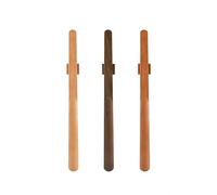 Omana Wooden Shoe Horns Long Magnetic Base Ergonomic Slim Smooth Beach Handle Shoehorn Spoon Tongue Easy Support Lazy Helper for Seniors Elderly Pregnant Tall (3x55cm)