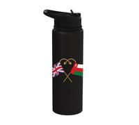Omani Heritage UK Omani British Oman Flag Stainless Steel Insulated Water Bottle