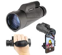 Omano Smithsonian 12x50 Monocular Telescope with Smartphone Adaptor - Monoculars for Adults - High Powered Telescope - Ideal Monocular for Bird Watching and Nature Enthusiasts - HD monocular telescope