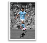 Omar Marmoush Manchester City Signed Photo Poster Print Picture Display Framed Autograph Memorabilia for Football Fans Gift (A4 Poster Only)