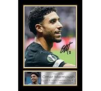 Omar Marmoush Signed Autographed Portrait Poster Print - Egypt & Club Football Forward - Football Memorabilia Wall Art for Fans & Collectors, A3 Poster Print (420x297mm)