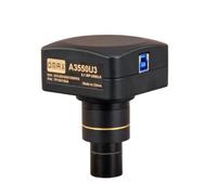 OMAX - A3550U3 5MP USB3.0 Digital Camera for Microscope with 0.01mm Calibration Slide (Windows 8 & 10, Mac OS X, Linux Compatible)