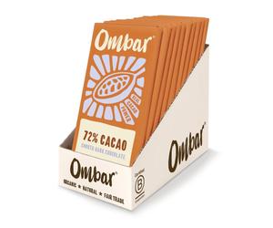 Ombar 72% Cacao Dark Chocolate 10x70g Organic Vegan Bars