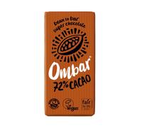 Ombar 72% Cacao Dark Chocolate 35g Case of 10 Organic Vegan Bars