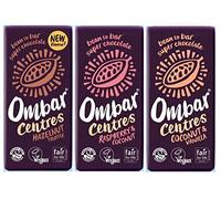 Ombar Centres Mixed Case 3 x 70g Large Bars Raspberry, Coconut and Hazelnut