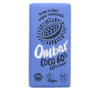 Ombar Coconut 60% Dairy Free Raw Chocolate Bar 35g (Pack of 10)