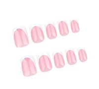 Omber Nudes Press On Nails Glossy Fake Glossy False Stick On Artificial Fingernail For Daily Wear Acrylic Glues On Nail For Women Clear