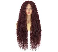 Ombre Blonde Lace Front Wig Water Wave Hair Wigs Synthetic Body Wave 150% Density Human Hair Touch Premium Fiber Party Date Daily Wear Natural Looking 34 inch(Color:Color 5)
