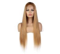 Ombre Blonde Lace Front Wigs Human Hair 180 Density Straight HD Lace Front Wig Pre Plucked Straight Glueless Burmese Virgin Human Hair 13x4 HD Frontal Wigs for Women 22 Inch