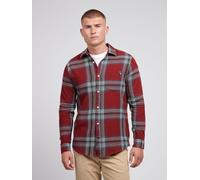 Ombre Check Cotton Shirt U.S. POLO ASSN. Dark Red M