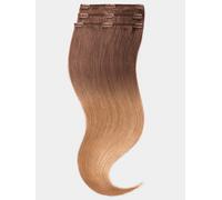 Ombre Clip in Extensions - luxury Quality - 3 pieces - 70g 22" - T4/17 ombre dark chestnut & medium brown