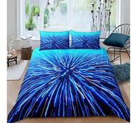 Ombre Comforter Cover Set Ombre Effects Duvet Cover Set for Kids Boys Girls Geometric Lines Bedding Set Abstract Art Design Quilt Cover Double Size Boys
