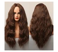 Ombre grey Brown Blonde Synthetic Wigs Middle Part Long Silky Straight compatible with dark snowy Women Cosplay Daily Heat Resistant(LC5005-1)