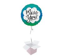 Ombre Miss You Round Foil Helium Balloon - Inflated Balloon in a Box