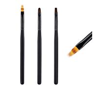 Ombre Nail Art Brushes Set for Gel Nail, LEA-SHALL Ombre/Flat/Round UV Polish Builder Gradient Color Painting Pen Kit Fine Brush DIY Decoration Home Salon Professional Design Black