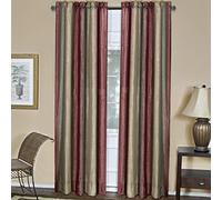 Ombre Panel Light Filtering Semi-Sheer Window Curtain - 63 Inch Length, 50 Inch Width - Burgundy- Light Filtering Soft Polyester Drapes for Bedroom Living & Dining Room by Achim Home Decor