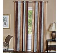 Ombre Panel Light Filtering Semi-Sheer Window Curtain - 63 Inch Length, 50 Inch Width - Chocolate- Light Filtering Soft Polyester Drapes for Bedroom Living & Dining Room by Achim Home Decor