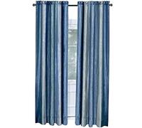 Ombre Panel Light Filtering Semi-Sheer Window Curtain - 84 Inch Length, 50 Inch Width - Blue- Light Filtering Soft Polyester Drapes for Bedroom Living & Dining Room by Achim Home Decor