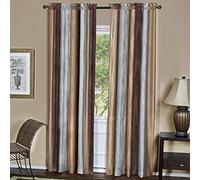 Ombre Panel Light Filtering Semi-Sheer Window Curtain - 84 Inch Length, 50 Inch Width - Chocolate- Light Filtering Soft Polyester Drapes for Bedroom Living & Dining Room by Achim Home Decor