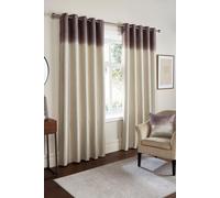 'Ombre Strata' Dim Out Pair of Eyelet Curtains Fusion Chocolate 168cm width x 183cm drop