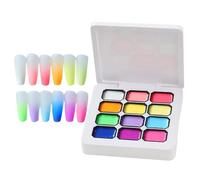 ombres Gel Nail Pallete, Gradient Gel Nail Patting Gels, 12 Dopamine Color
