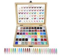 ombres Patting Gel Nail Kit - 60 Colors No Wipe s-olid Gel Palette with Sponge Tool | Highly Pigmented Pat Gels for Blush Gradient Aura Nails, DIY Manicure Beginners Salon