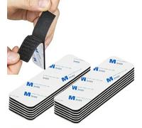 OMBRISA Double Sided Sticky Pads 10Pcs, Hook and Loop Tapes 30mmx100mm, Heavy Duty Strong Waterproof Adhesive Strips, Extra Sticky Adhesive Pads for Wall Hangings (20, Grams)