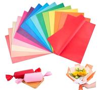 OMBRISA Tissue Paper 15 Colours, Coloured Gift Wrapping Paper 75 Sheets, Gift Tissue Paper Sheets 50 cm x 35 cm, for Packaging DIY Crafts Wedding Birthday Party Decorations Art Project